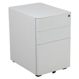 EMEREK White 39" Wide Office Set