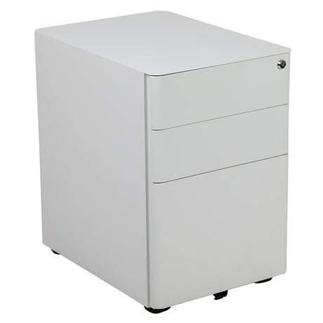 EMEREK White 39" Wide Office Set