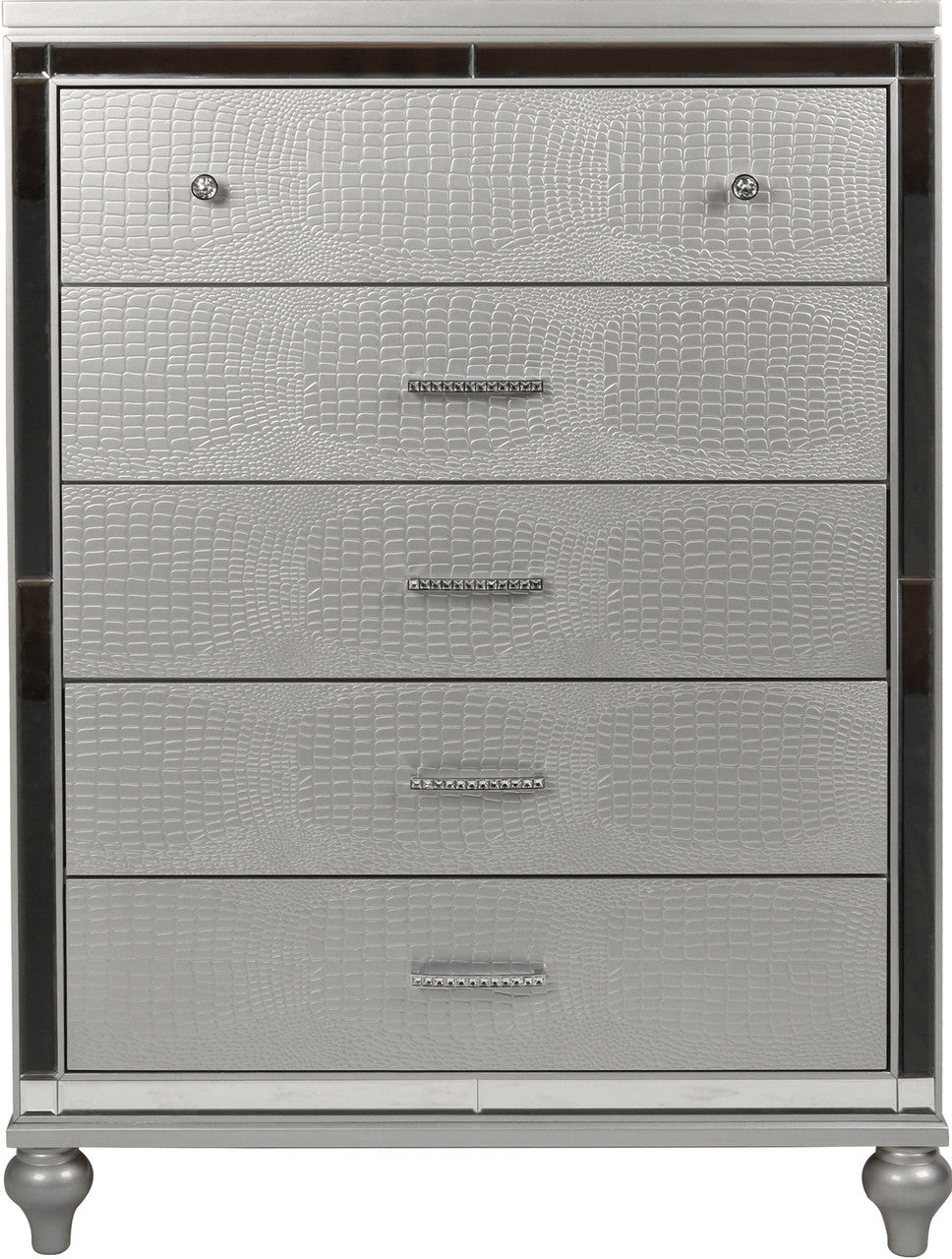 STRADA Silver Alligator Texture 39" Wide Chest