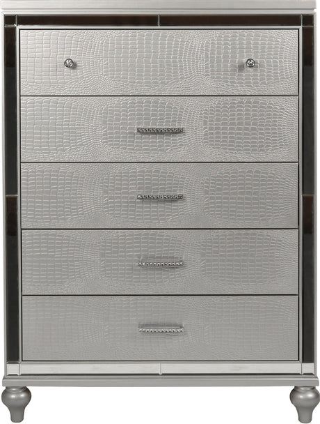 STRADA Silver Alligator Texture 39" Wide Chest