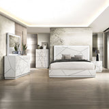Esther - Mirror With LED - White / Silver
