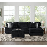Nightfall - Storage Ottoman - Grand Cord Black