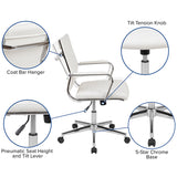 EMEREK White 39" Wide Office Set