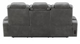 SENATOR Charcoal Powered Reclining Sofa & Loveseat