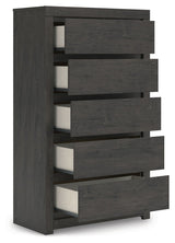 Fraluna - Five Drawer Chest - Charcoal