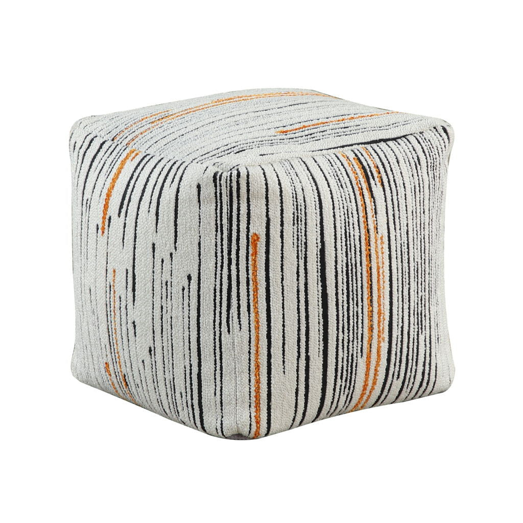Easley - Poplar Pouf - Multicolor