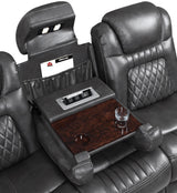 SENATOR Charcoal Powered Reclining Sofa & Loveseat