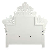 Vanaheim - Eastern King Bed - Beige Synthetic Leather & Antique White