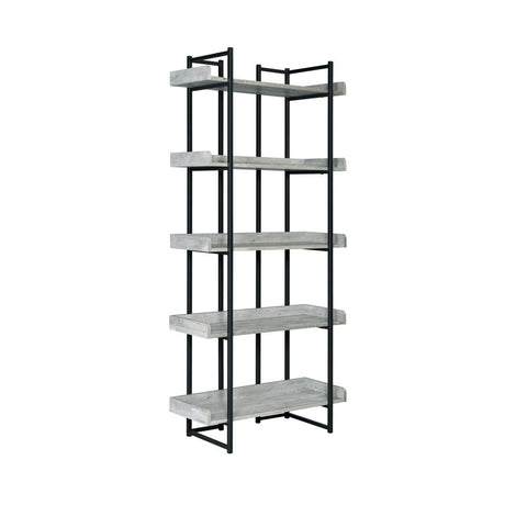 Preston - 2 Piece Desk And Bookshelf Set - Gray
