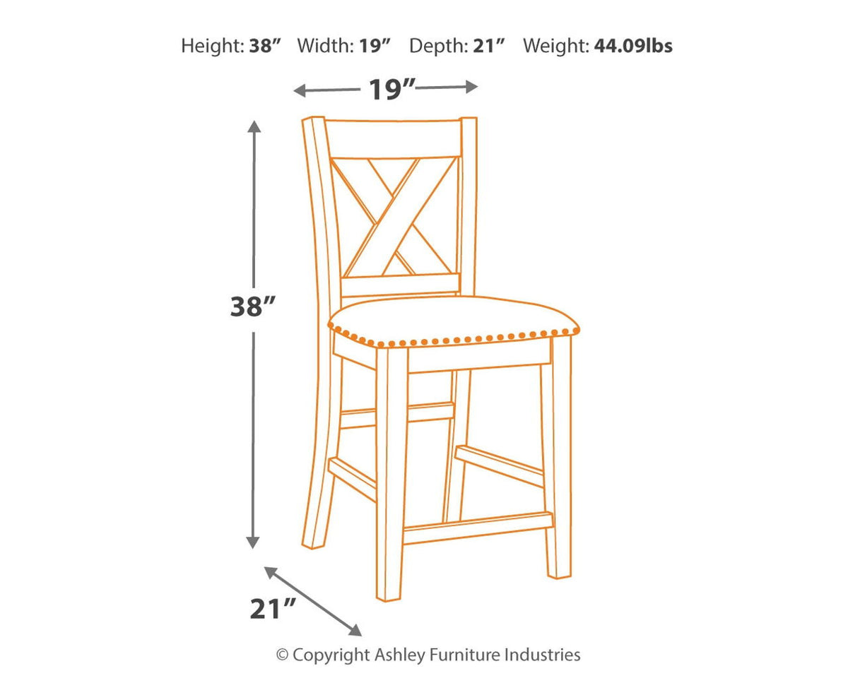 Caitbrook - Upholstered Barstool (Set of 2) - Gray