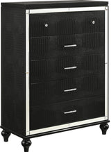 STRADA Black Alligator Texture 39" Wide Chest