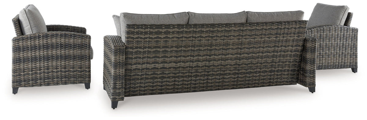 Oasis Court - Sofa, Chairs, Table Set (Set of 4) - Gray