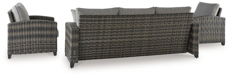 Oasis Court - Sofa, Chairs, Table Set (Set of 4) - Gray