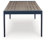 East Beach - Rectangular Dining Table With Umbrella Option - Blue