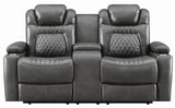 SENATOR Charcoal Powered Reclining Sofa & Loveseat