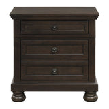 Begonia - Nightstand With Hidden Drawer - Grayish Brown