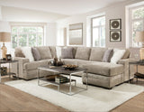 PARAMOUNT Light Gray 125" Wide x 98" Depth Reversible Sectional