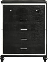 STRADA Black Alligator Texture 39" Wide Chest