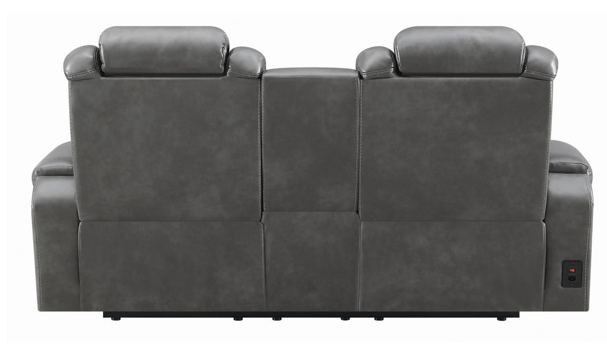 SENATOR Charcoal Powered Reclining Sofa & Loveseat