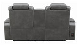 SENATOR Charcoal Powered Reclining Sofa & Loveseat