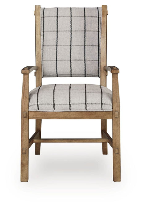 Ridgester - Dining Upholstered Arm Chair (Set of 2) - Light Brown