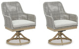 Seton Creek - Swivel Chair With Cushion (Set of 2) - Gray