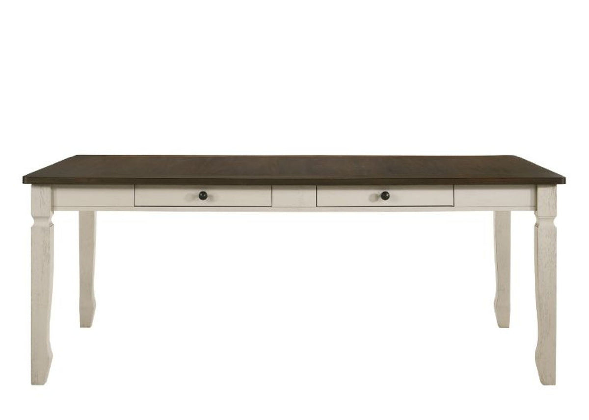 Fedele - Dining Table - Weathered Oak & Cream