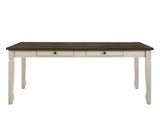 Fedele - Dining Table - Weathered Oak & Cream
