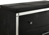STRADA Black Alligator Texture 39" Wide Chest