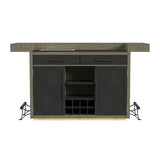 Jemma - Bar Table With Light - Gray And Dark Espresso