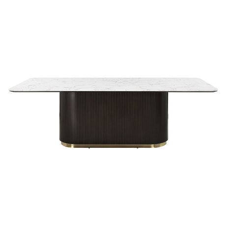 Clayten - Dining Table With Natural Marble Top