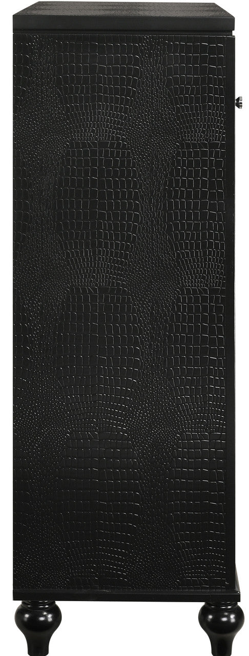 STRADA Black Alligator Texture 39" Wide Chest