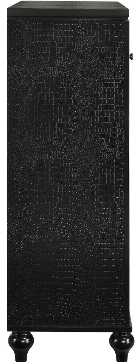 STRADA Black Alligator Texture 39" Wide Chest