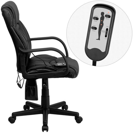 MARCEO Mid-Back Ergonomic 25" Wide Office Chair With Massage