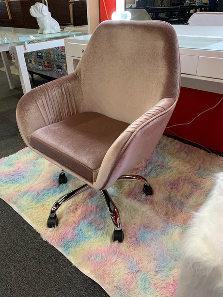 VEL 27" Wide Velvet Swivel Chair
