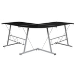 ANZO Black 59" Wide L-Shaped Desk
