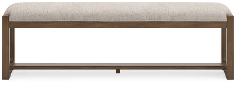 Cabalynn - Large Uph Dining Room Bench - Oatmeal / Light Brown