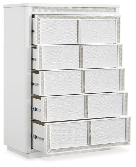 Chalanna - Five Drawer Chest - White