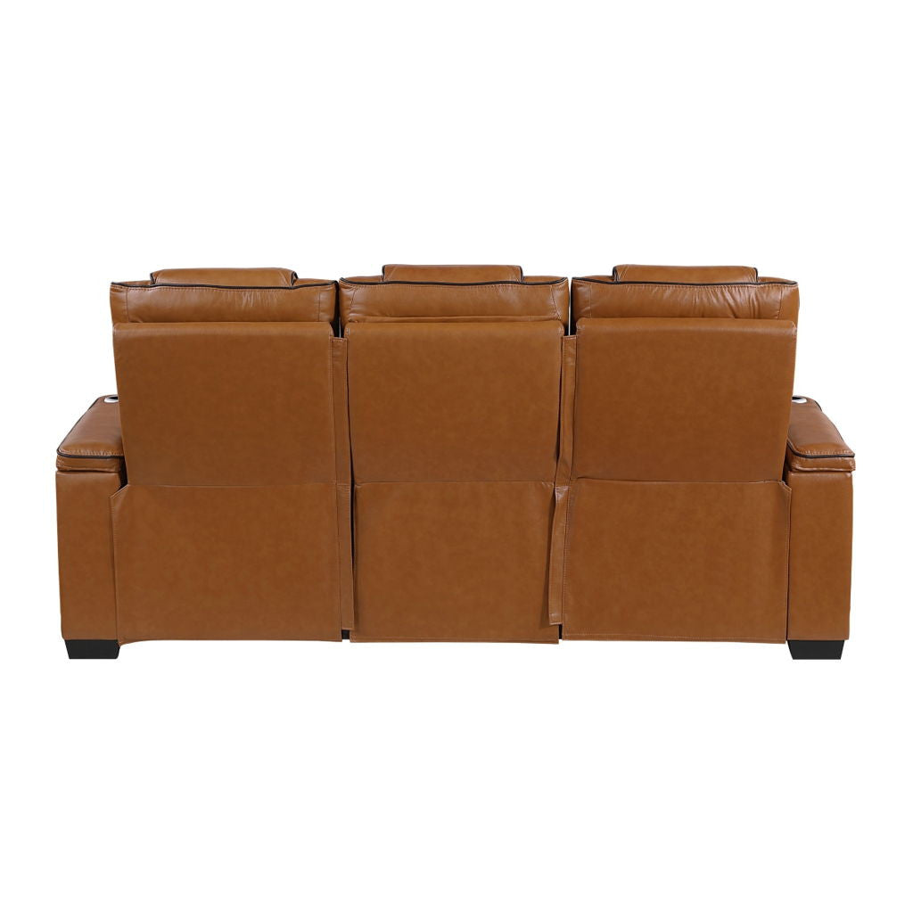 Apex - Power Double Reclining Sofa With Center Drop-Down Cup Holders, Power Headrests, Storage Arms With Cup Holders, Reading Lights, Wireless Charger, Air Massage And Heat, LED Lighting And Charging Ports