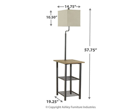 Shianne - Metal Tray Lamp  - Black