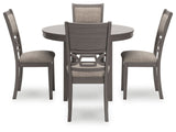 Wrenning - Dining Room Table Set (Set of 5) - Gray