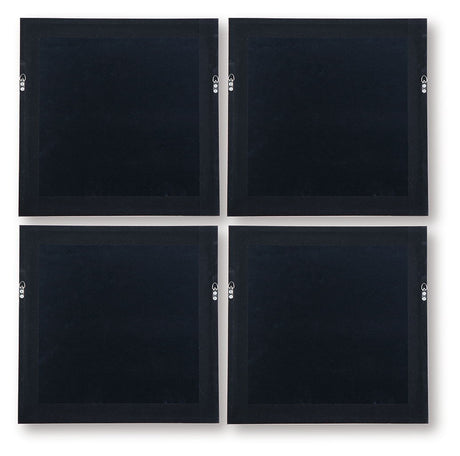 Dallbourne - Wall Art Set (Set of 4) - White / Gold Finish