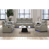 Blitz - Motion Loveseat With Console, And LED