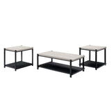 Linea - 3 Piece Occasional Set (1 Coffee & 2 End Tables) - Light Gray