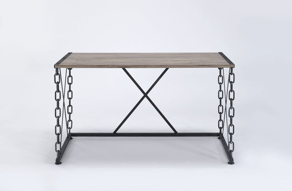 Jodie - Console Table (Same 92248) - Rustic Oak & Antique Black
