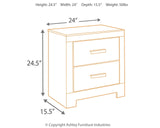 Culverbach - Two Drawer Night Stand - Gray
