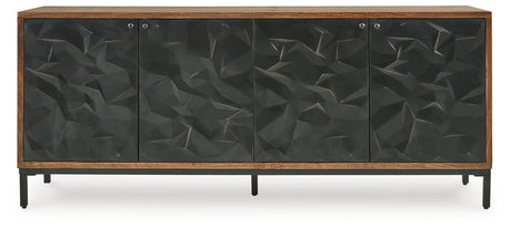 Dorannby - Accent Cabinet - Black / Brown