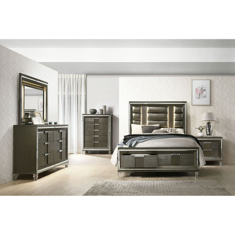 Twenty Nine - 2-Drawer Nightstand With USB - Dark Brown