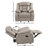 Tyson - Glider Recliner - Pearl Silver