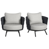 Bali - Chairs With Olefin (Set of 2) - Dark Gray